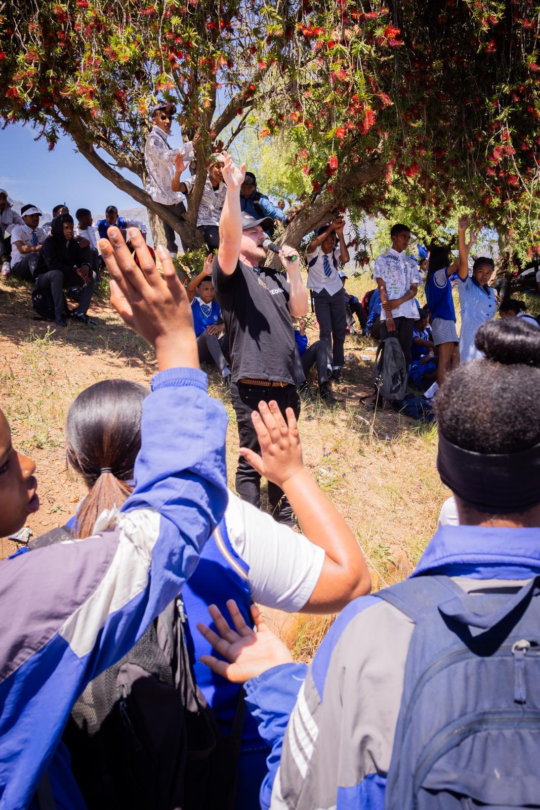 Outdoor worship and salvation ministry